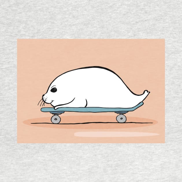 Seal on a Skateboard by Otter-Grotto